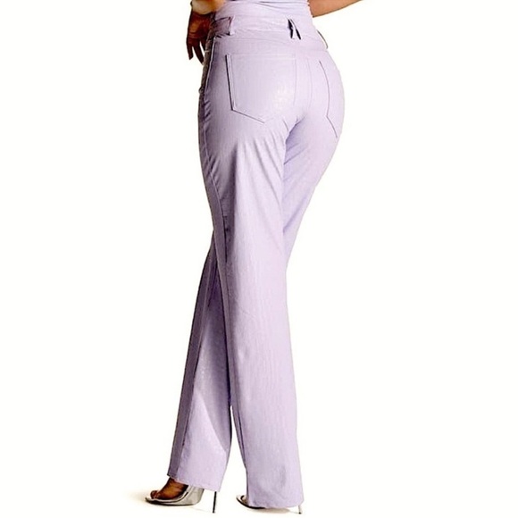 naked wardrobe Pants - 🎀HP🎀 Naked Wardrobe Purple Boot Cut Flare Pants in Croc Print